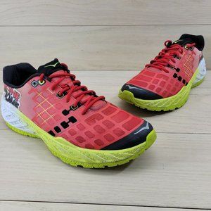 Hoka One One Clayton 1012271 PRAC Men's Running Shoes Sneakers Red Neon Size 14